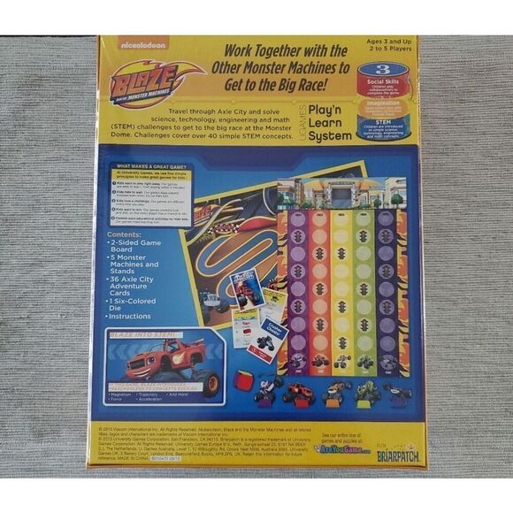 Nickelodeon Blaze and the Monster Machines Axle City Adventure Board Game New - Picture 4 of 7